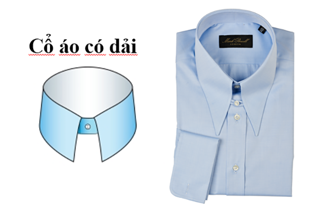 Cổ áo sơ mi có dải (Tab collar)