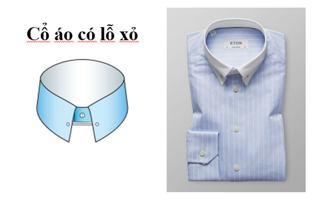 Cổ áo sơ mi có lỗ xỏ (Pin Collar)