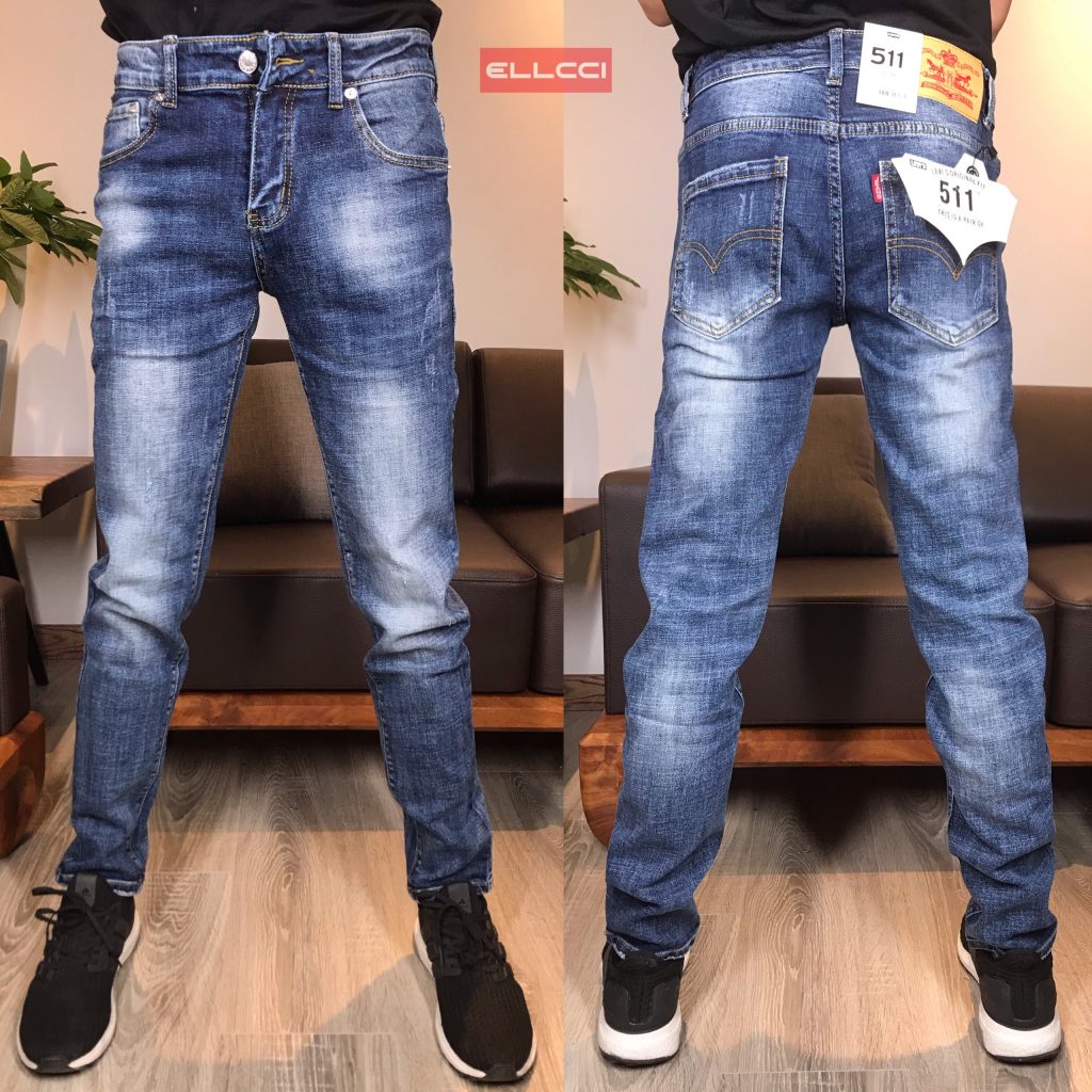 Quần jean nam ống côn - Slimfit jean