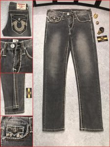 Quần true religion đen mài