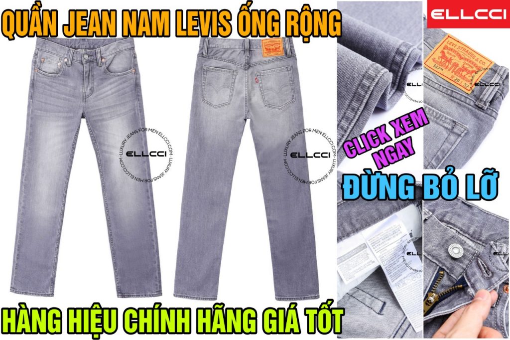 quần jean levis nam ống rộng