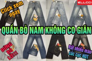 quần bò nam không co giãn